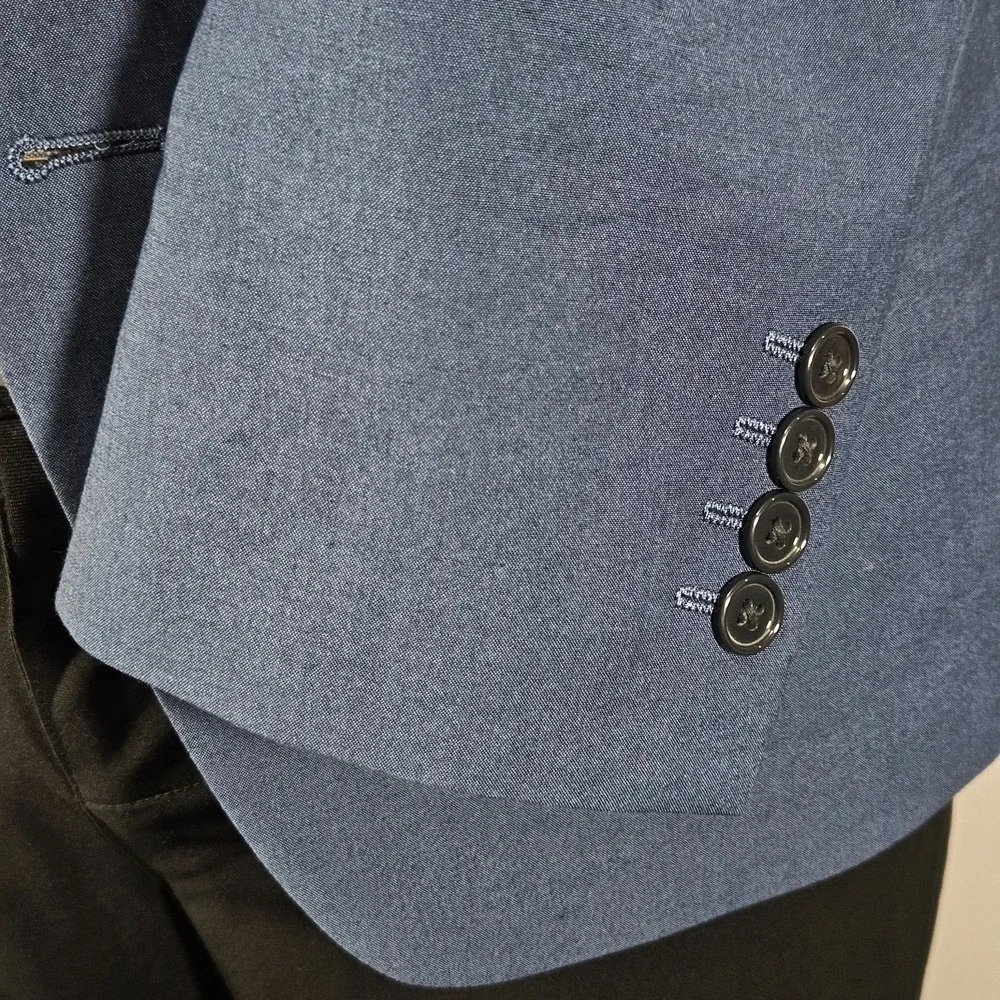 APT.9 Men's Two Button Sport Coat Blazer‎ Navy Polyester Blend Premier Flex 38R
